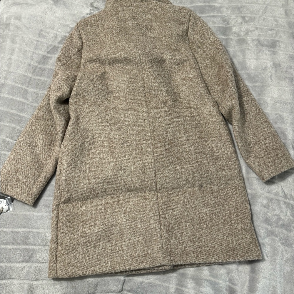 Kenneth Cole New York Women’s Asymmetrical Wool Blend Coat Camel Size Size M - Picture 9 of 10